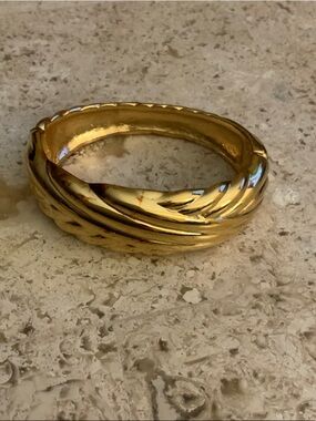 Gold-Tone Twisted Bracelet